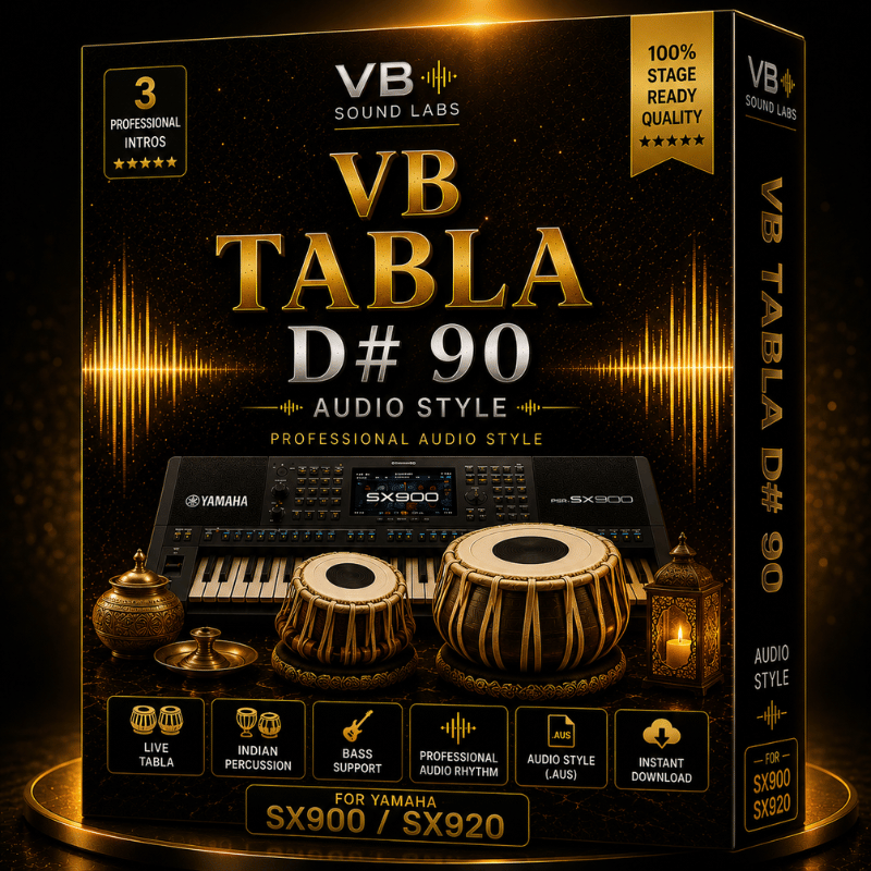 VB Tabla D# 90 – Professional Audio Style for Yamaha SX900 / SX920