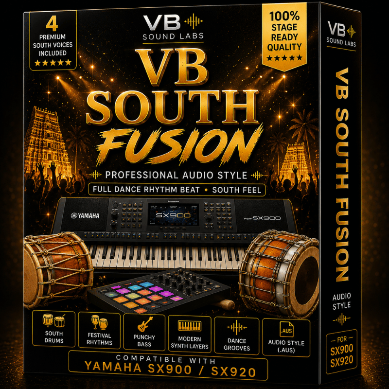 VB SOUTH FUSION – South Indian Dance Audio Style for Yamaha SX900 & SX920